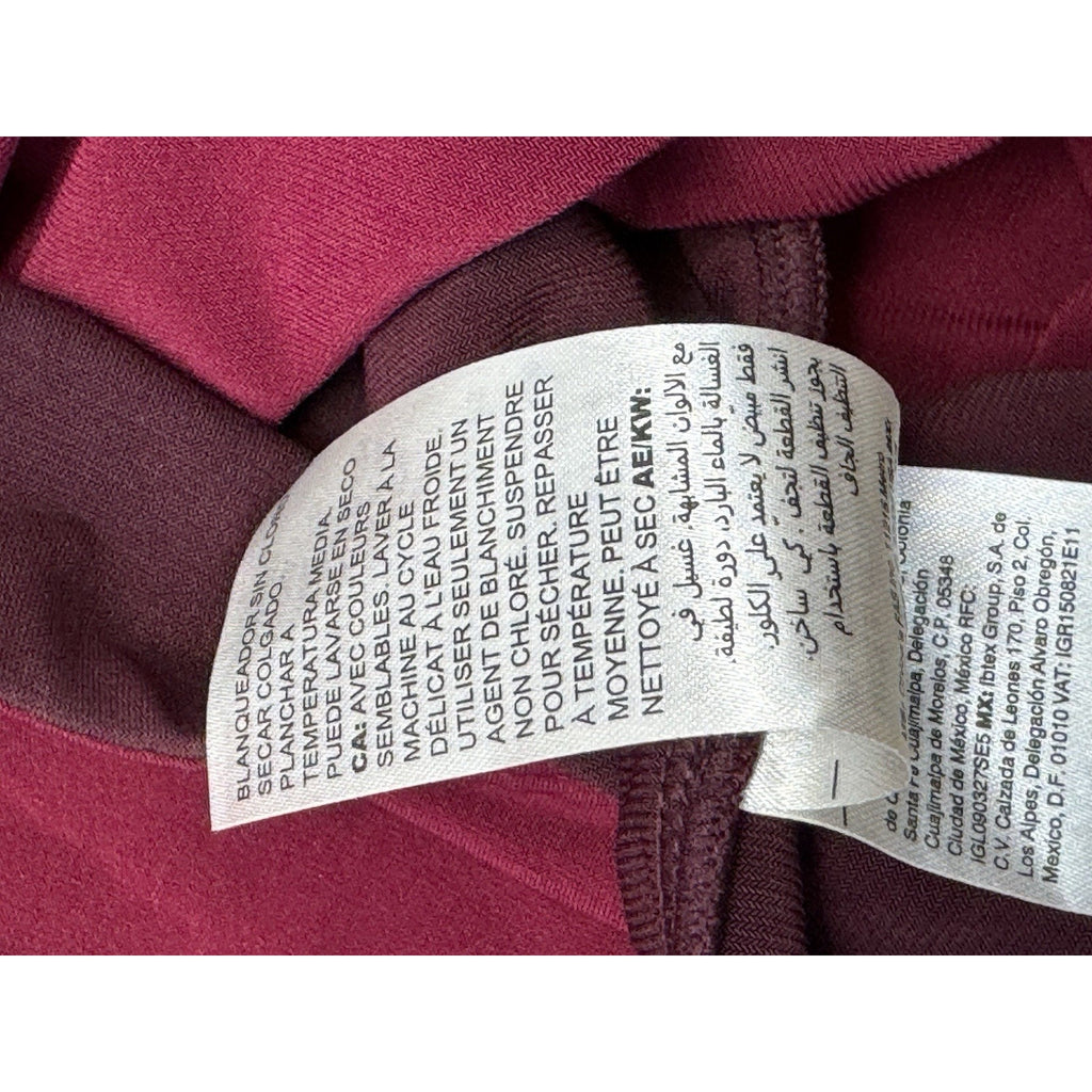 CHICOS Women’s Polyester Elastane Shift Dress Maroon Size 0/Small/ 4-6