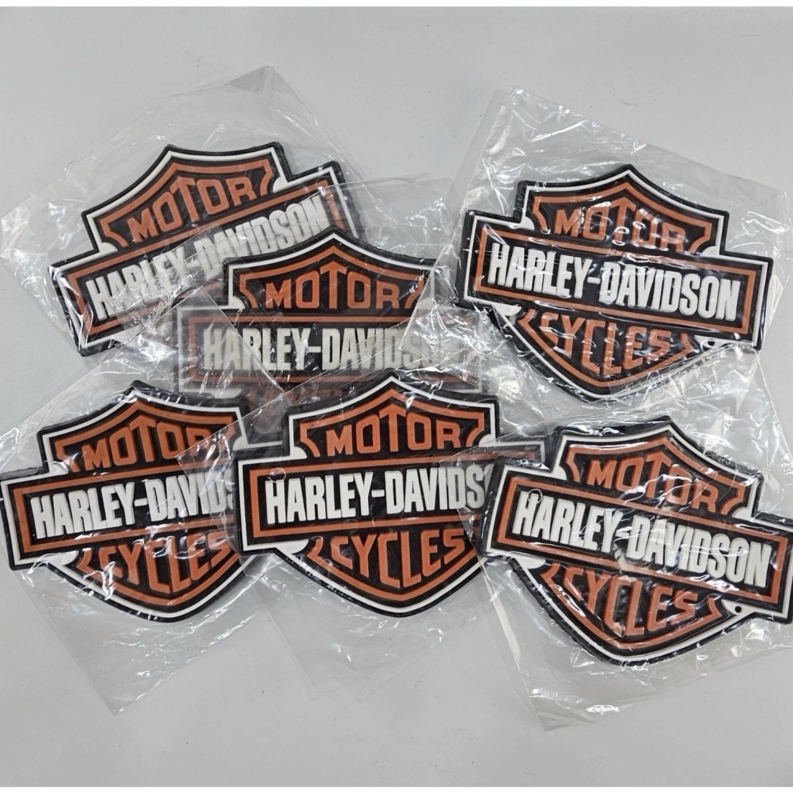 Harley Davidson Embossed Pint Glass Gift Set 6 Glasses Coasters Wall Opener NIB