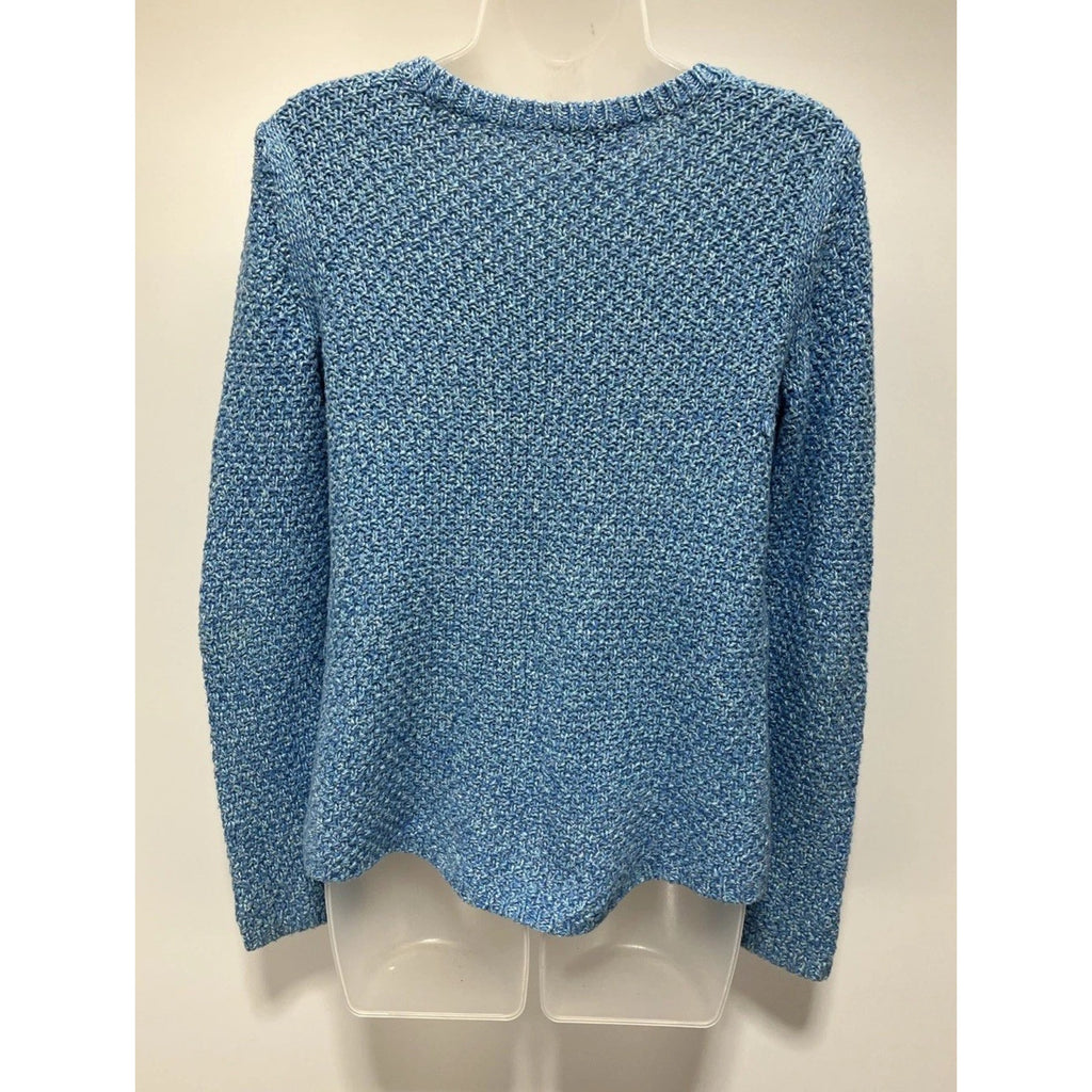 TALBOTS Baby Blue Long Sleeve Knit Sweater Size XS Side Zipper