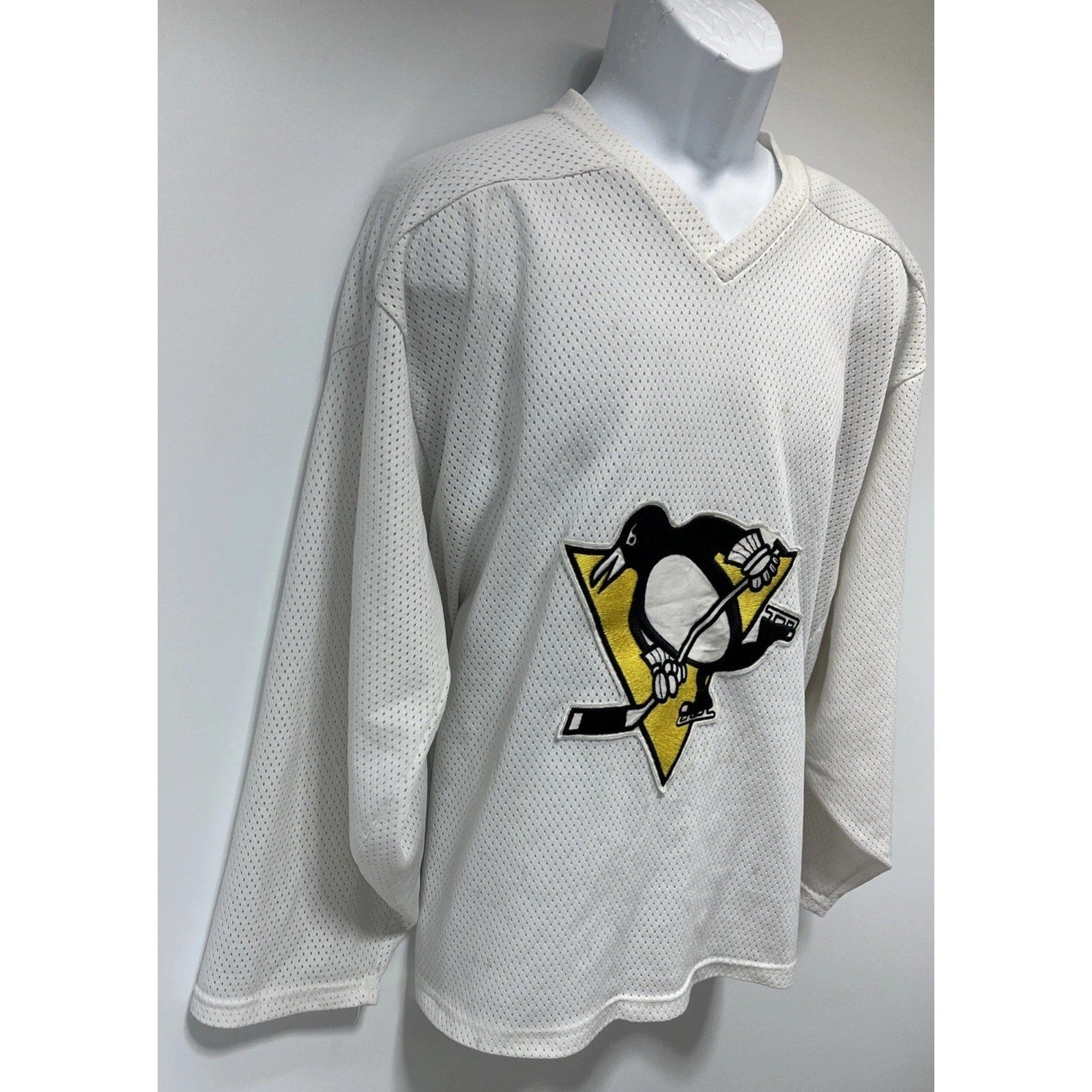 Vintage Pittsburgh Penguins PROJOY 1990’s Classic Hockey Jersey #15 Stain
