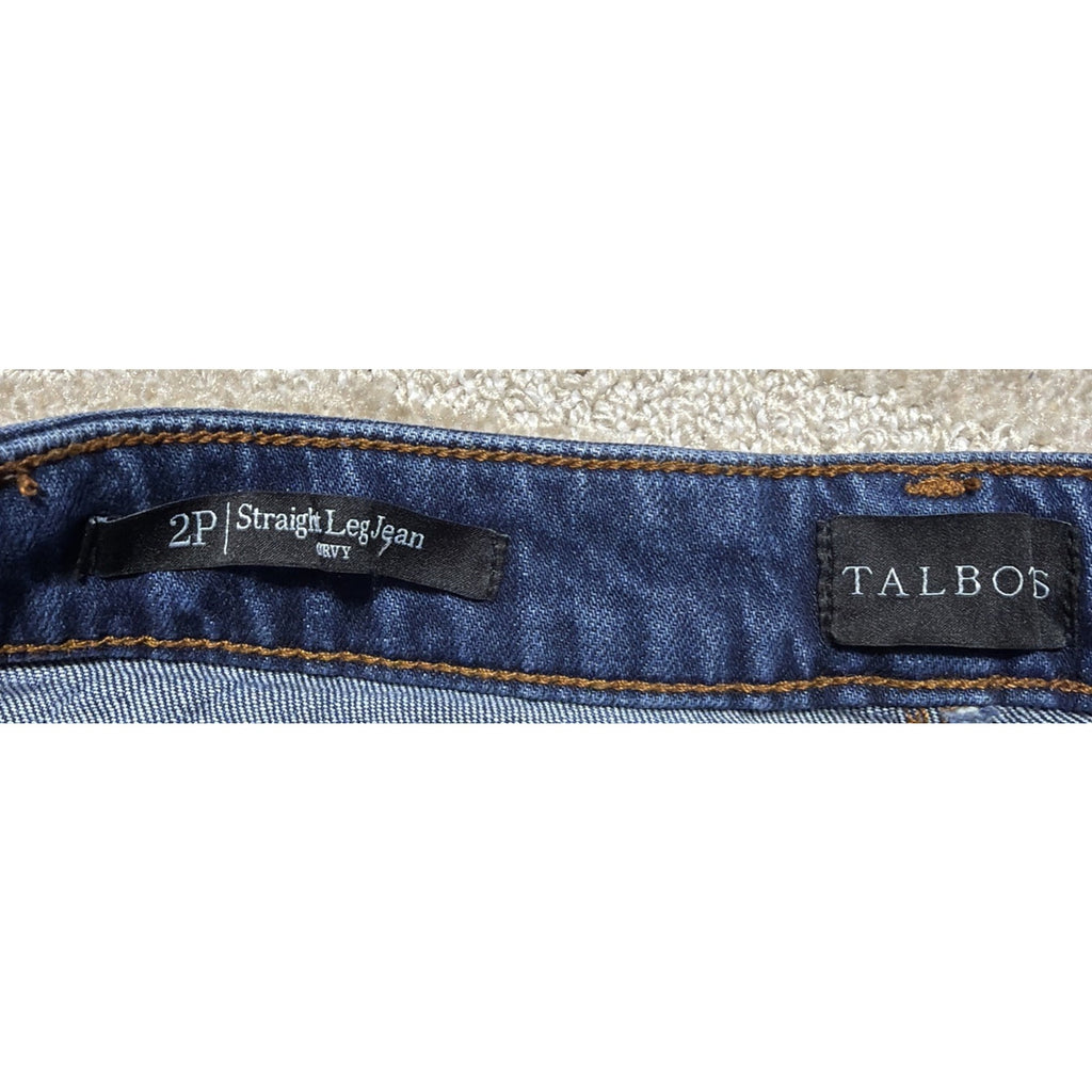 Talbots Straight Leg Jean Curvy 5 Pocket Blue Size 2P 27x27 Stretch