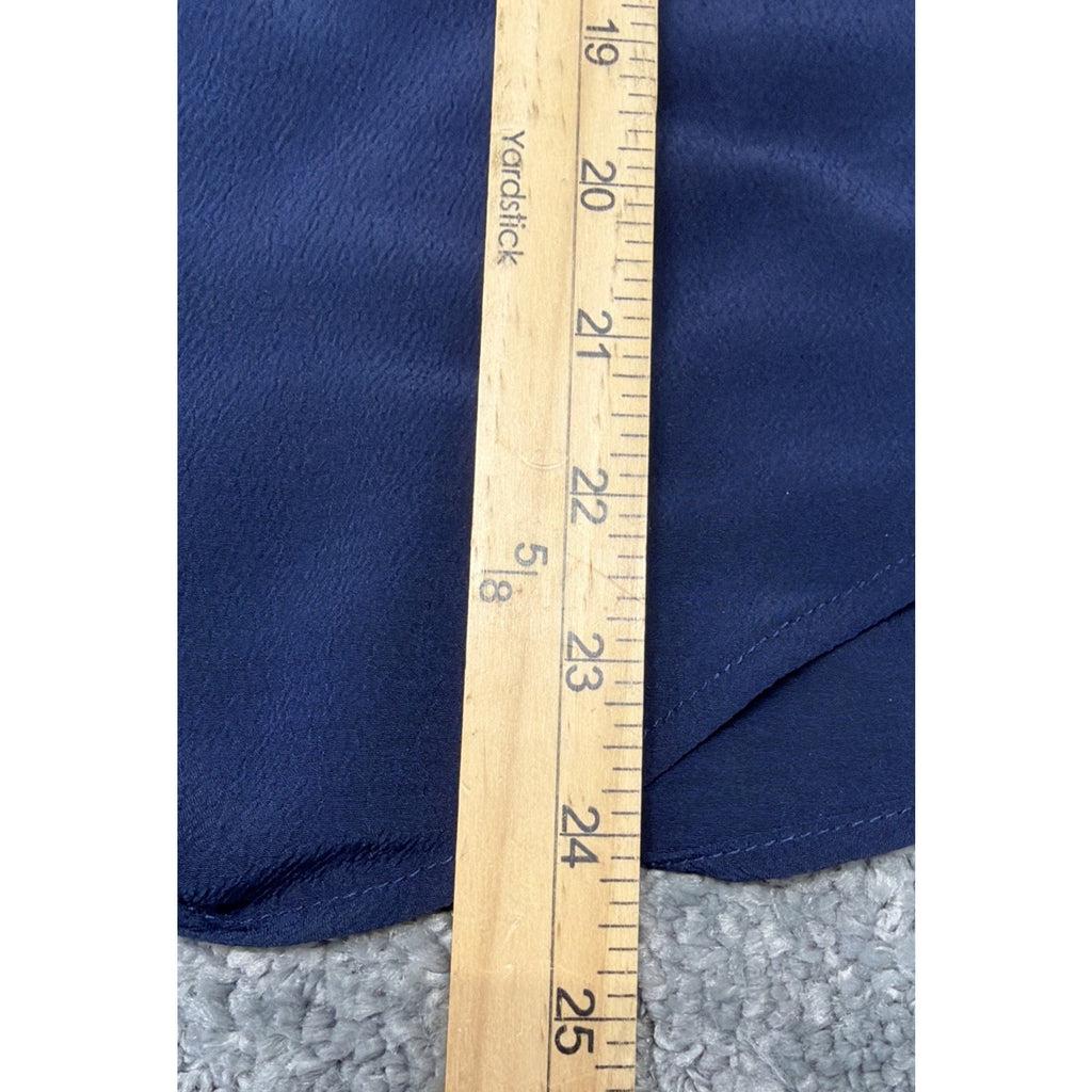 Alice Blue Stitch Fix Blouse Size S Blue Roll Tab Sleeve Striped Career Casual