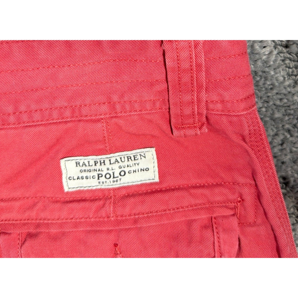 Polo Ralph Lauren Cargo Shorts Mens 31 Salmon Pink Classic Chino Outdoor Preppy