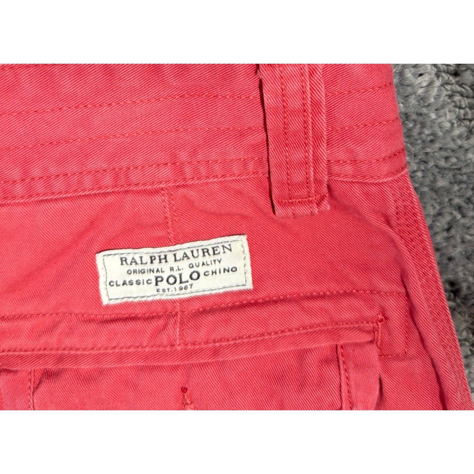 Polo Ralph Lauren Cargo Shorts Mens 31 Salmon Pink Classic Chino Outdoor Preppy