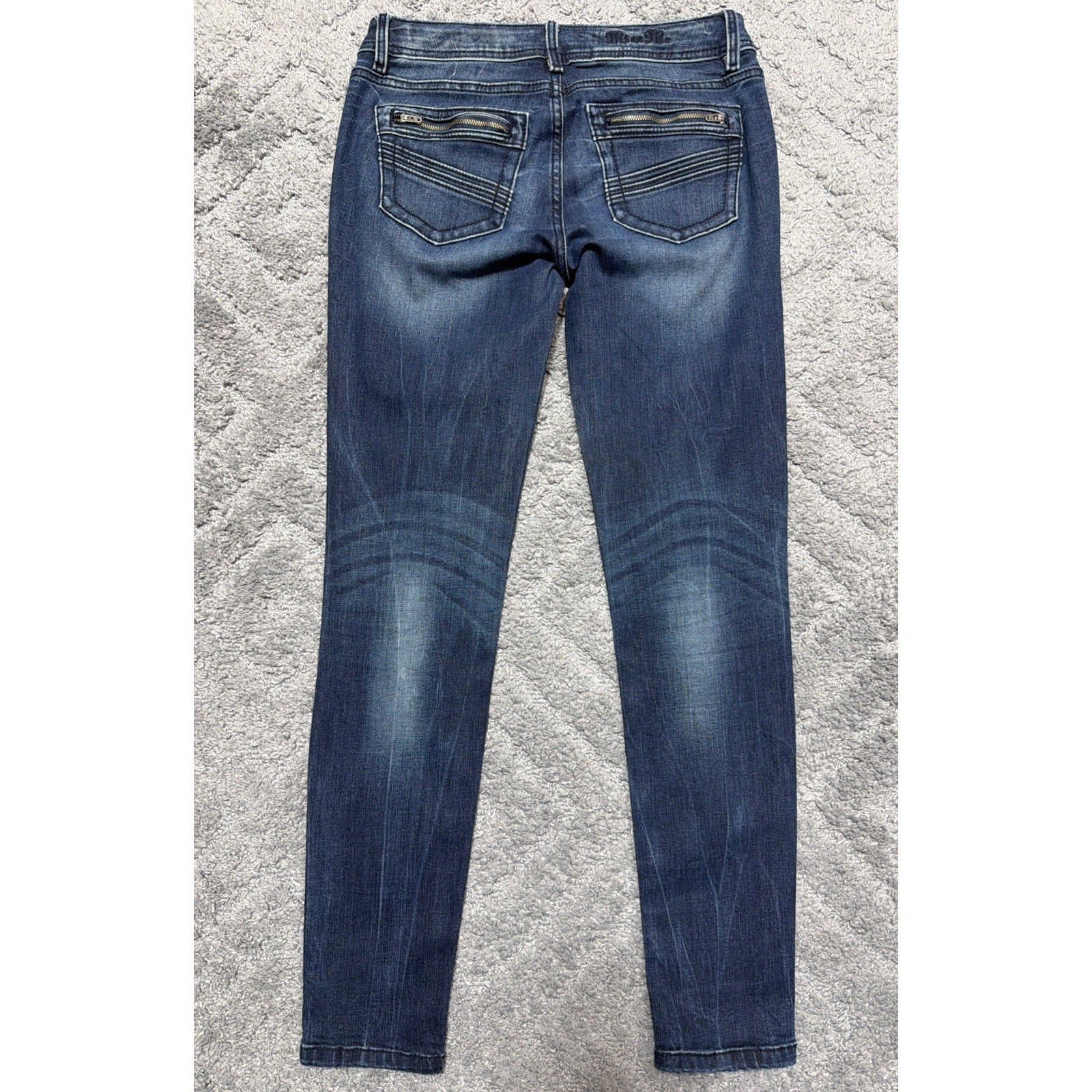 Miss Me Signature Skinny Womens Denim Blue Jeans Size 27 Dark Wash
