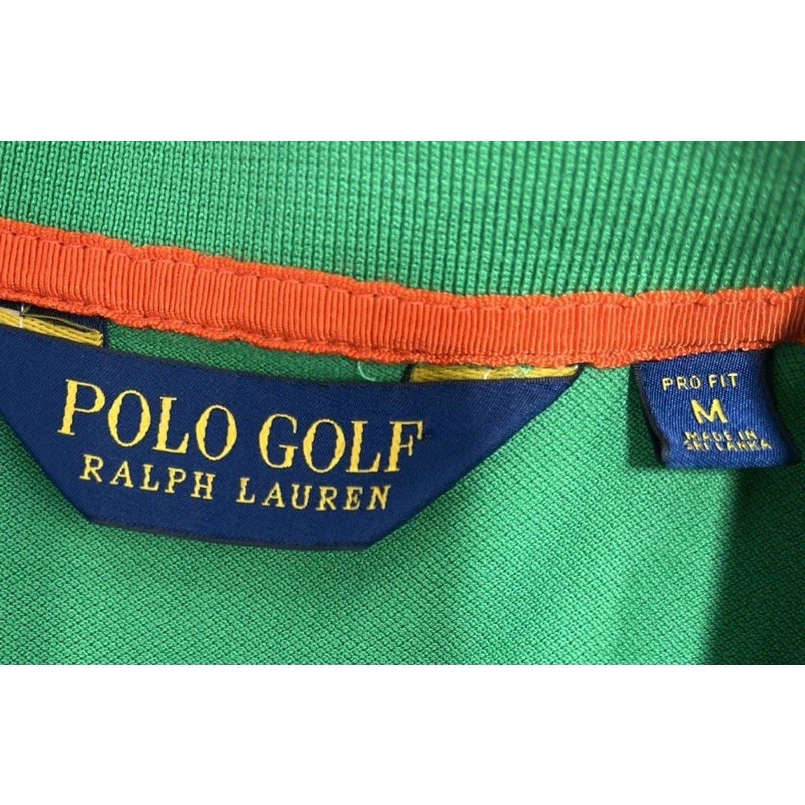 Polo Ralph Lauren Pro Fit GOLF Polo Neck T-Shirt Green Men Size Medium