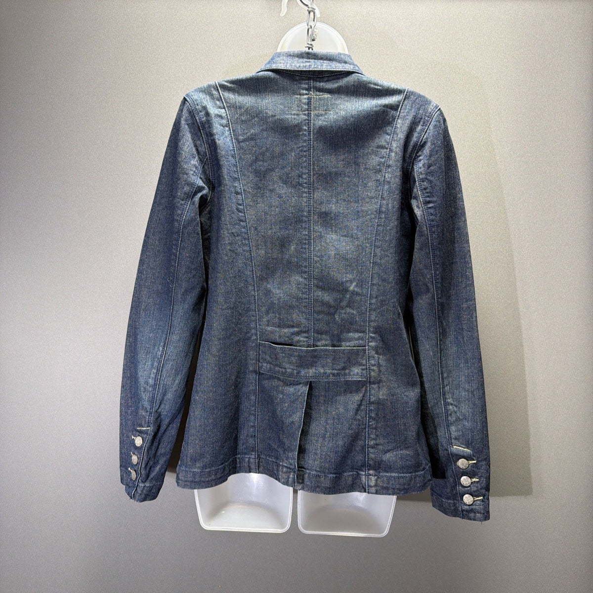 Womens Levi's Jeans Y2K Silver Label Denim Jacket With Silver Floral Buttons M