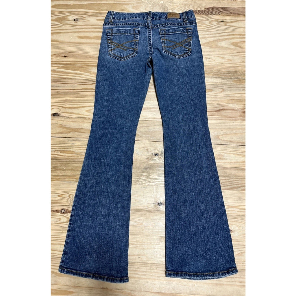 Aeropostale Jeans Size 3/4 Hailey Skinny Flare Blue Denim Pockets Zip Fly