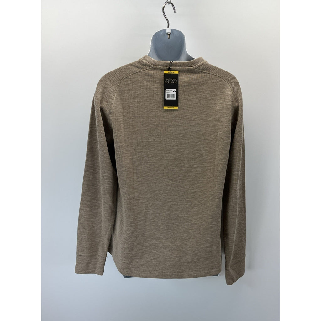 Banana Republic Men's Double Knit Long Sleeve Crewneck Shirt Medium