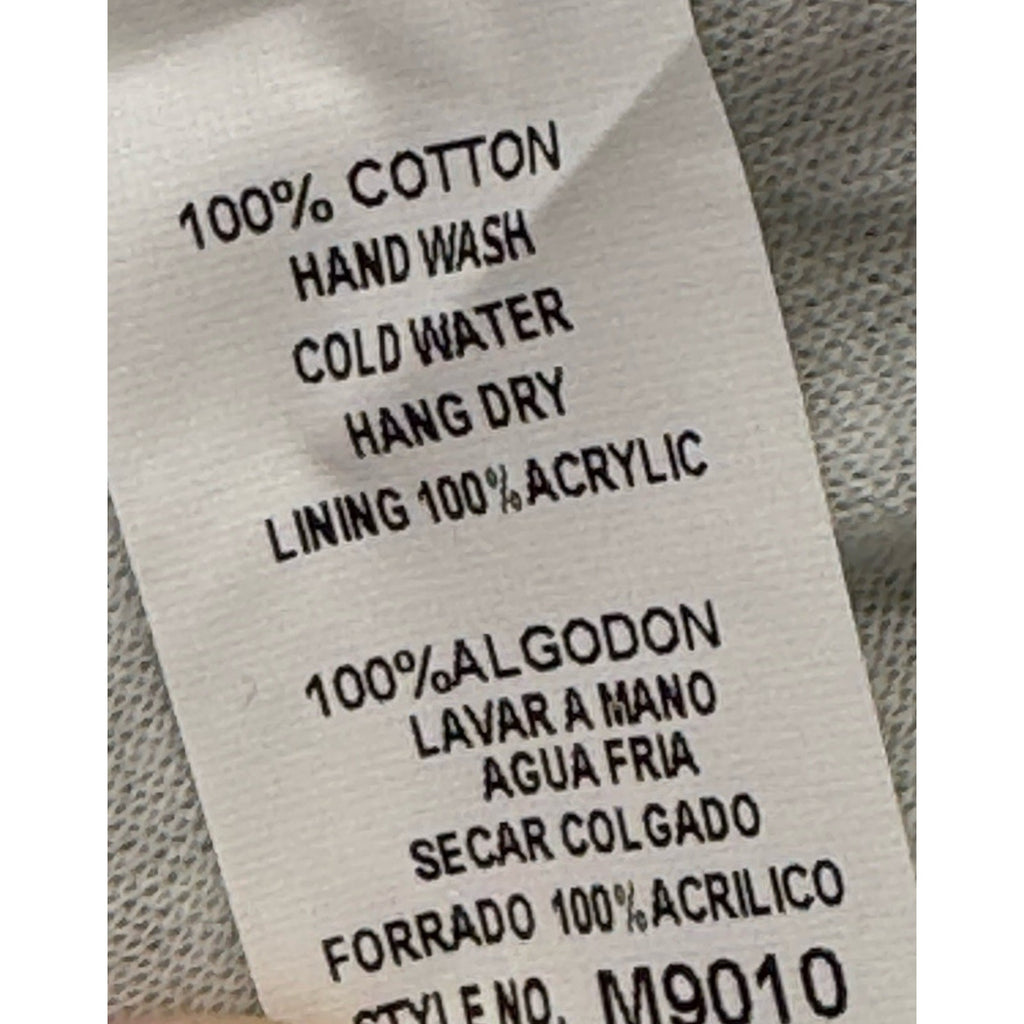 Monoreno Womens Cardigan Sweatshirt Open Front Embroidered Medium Gray NWT