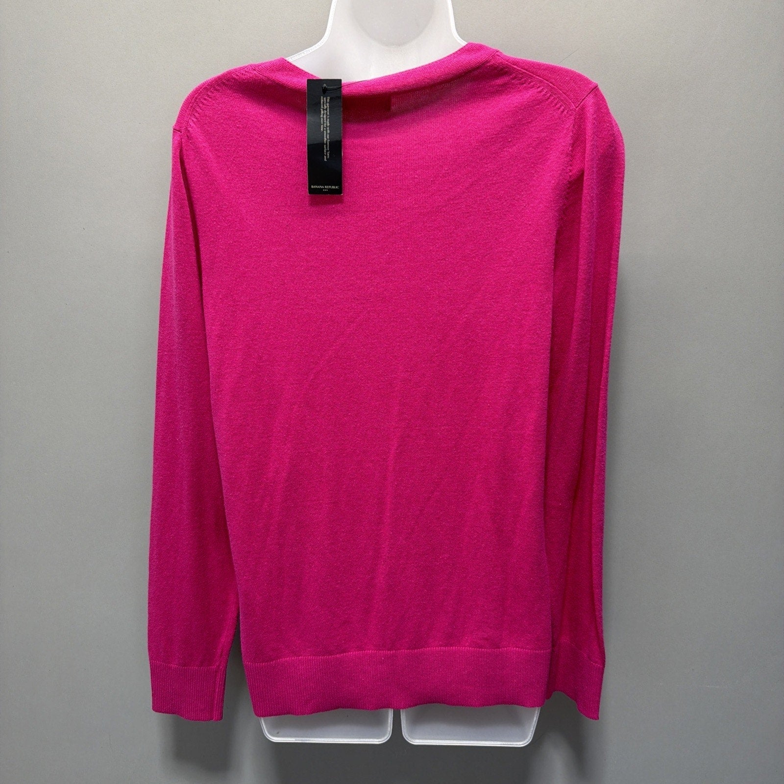 New Banana Republic Forever Sweater Women's M Solid Pink Long Sleeve Minimalist