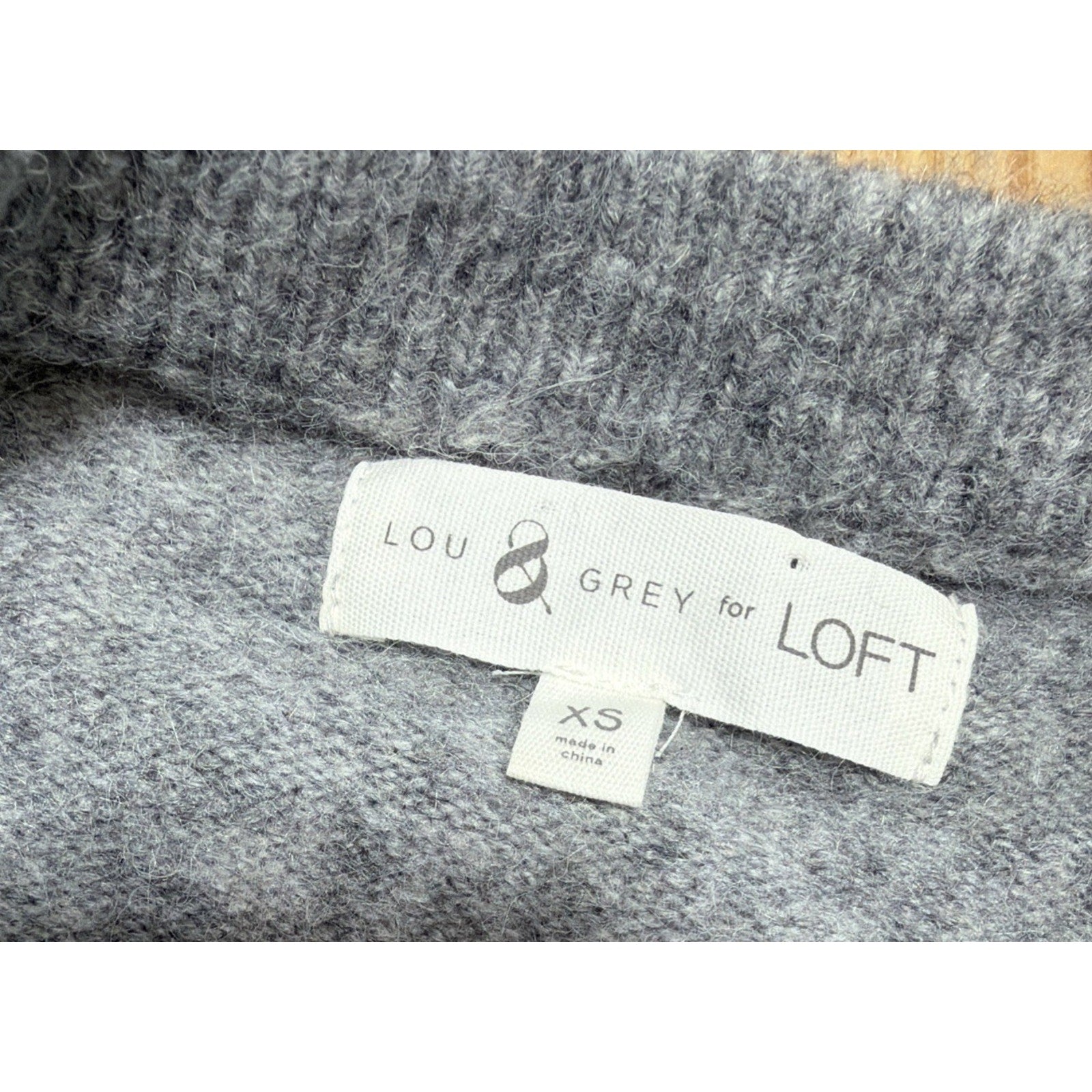 Lou & Grey for Loft Gray Shimmer Stars Women Super Soft Sweater Size XS