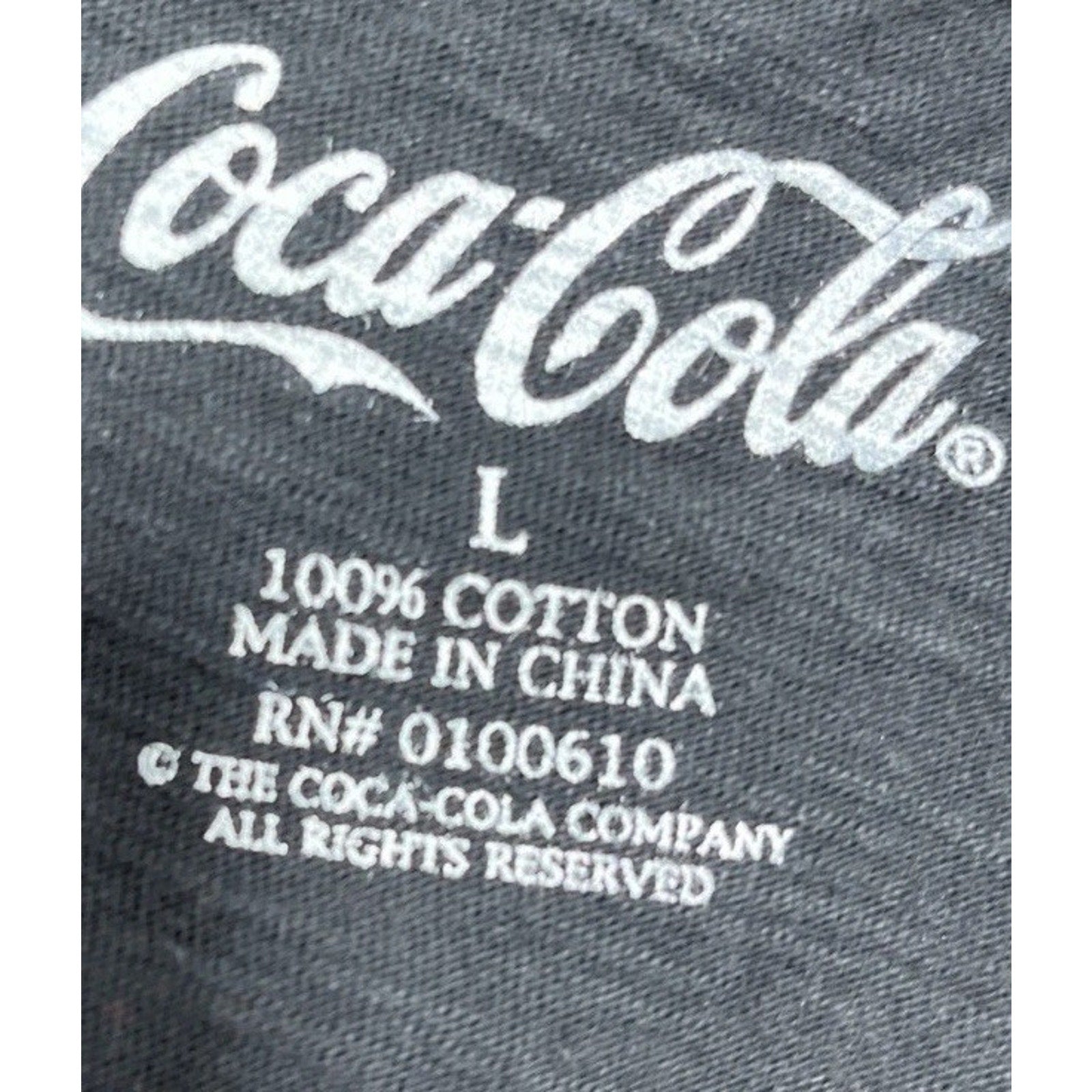 Coca-Cola Large Black V-neck T-shirt
