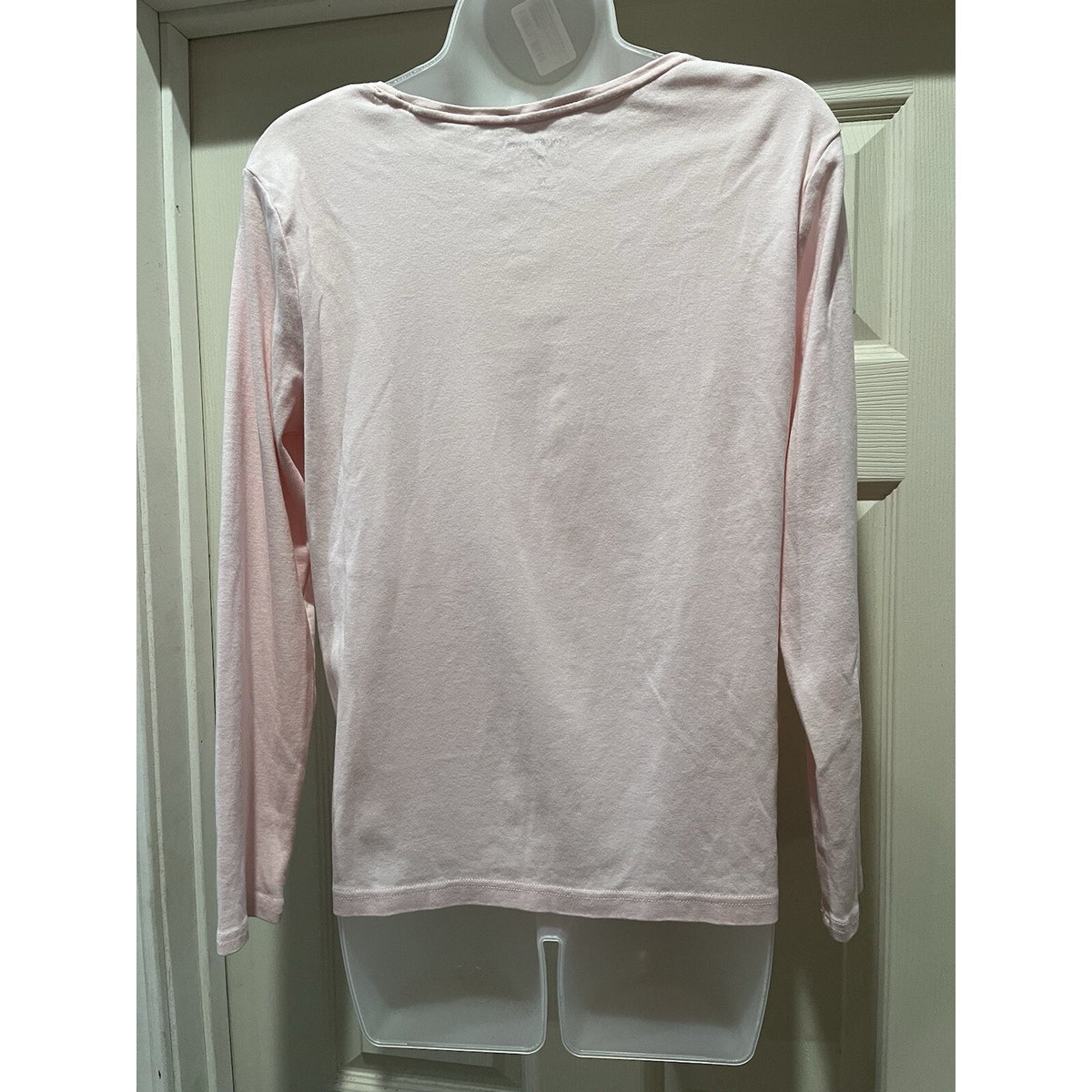 Croft & Barrow Classic Tee Women's Petite Large Pink Long sleeve Layers