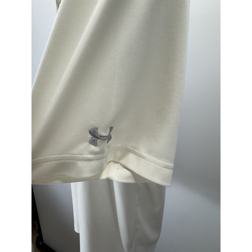 Under Armour Men's Heatgear Loose-Fit Golf Polo Shirt CCC Chickasaw XL Ivory