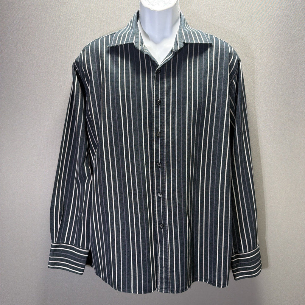Bruno Men's Button Down Long Sleeve Shirt Size XL Dress Casual 100% Cotton
