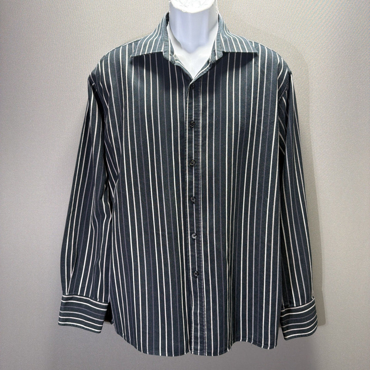 Bruno Men's Button Down Long Sleeve Shirt Size XL Dress Casual 100% Cotton