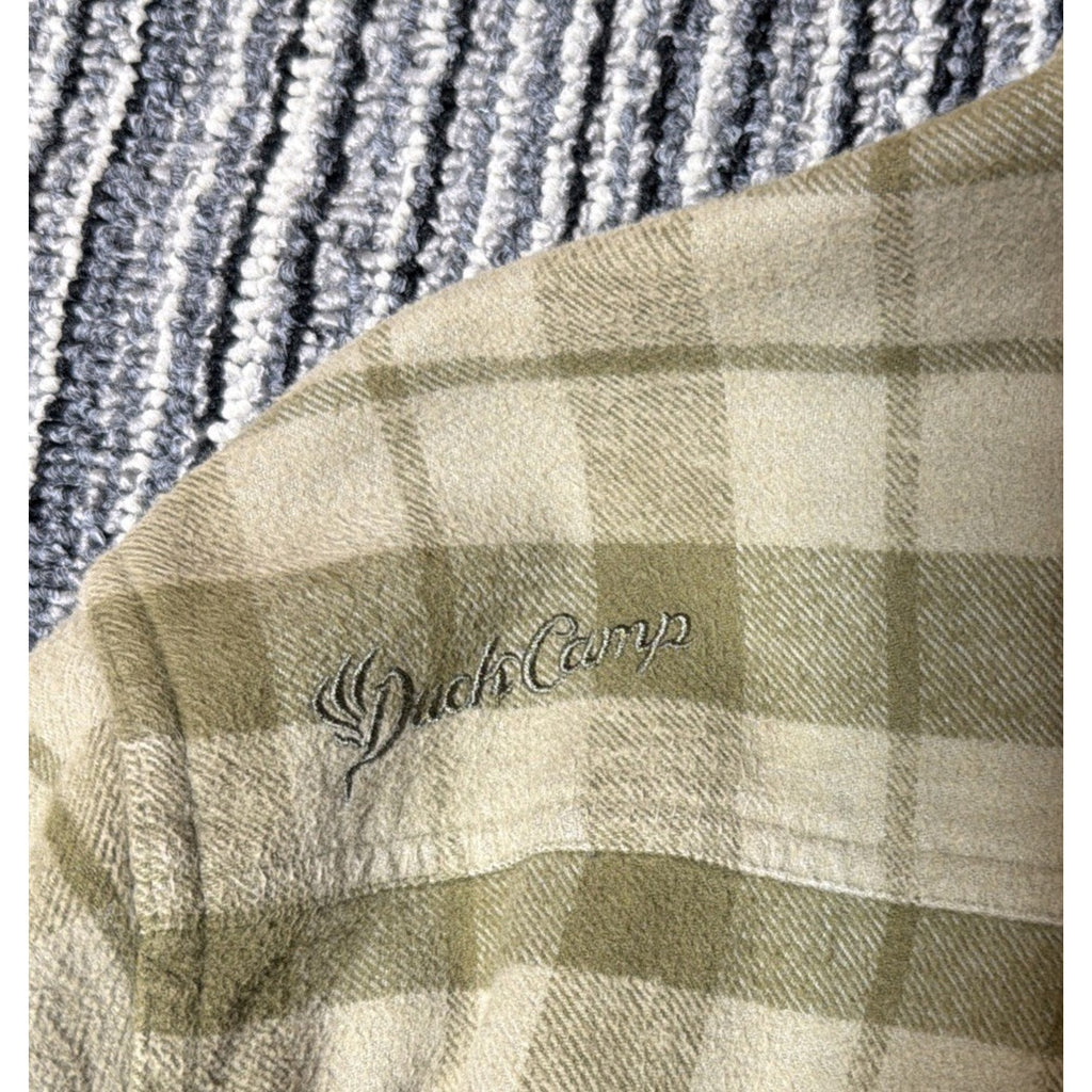 Duck Camp Co. Shirt Mens L Plaid Flannel Button Up Wetland Premium Hunting
