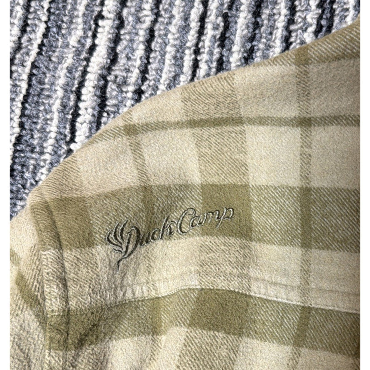 Duck Camp Co. Shirt Mens L Plaid Flannel Button Up Wetland Premium Hunting