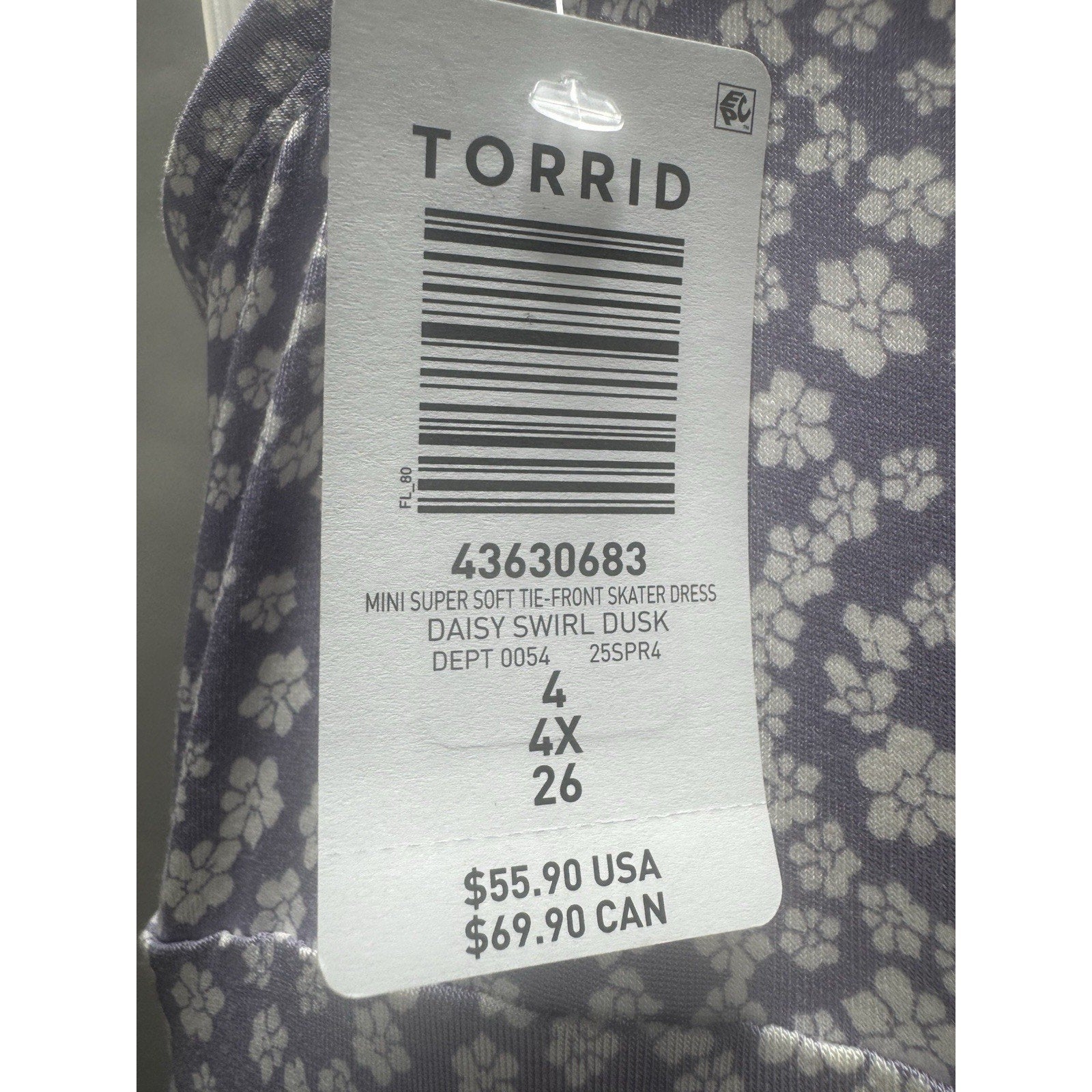 Torrid Women Dress 1 Blue Floral Fit & Flare Romantic Garden Party Sleeveless
