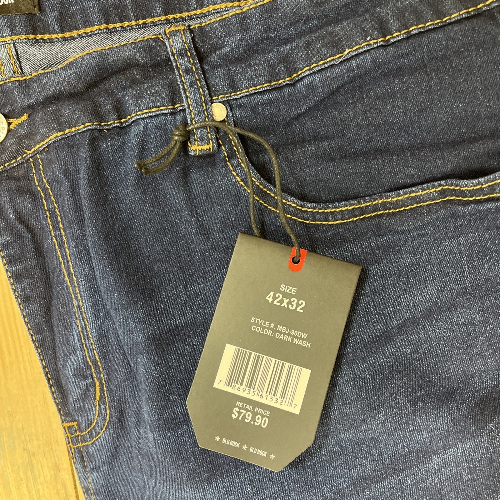 Blu Rock Men's Flex 4-Way Stretch Slim Fit Jeans Medium Wash Size 42x32 NWT