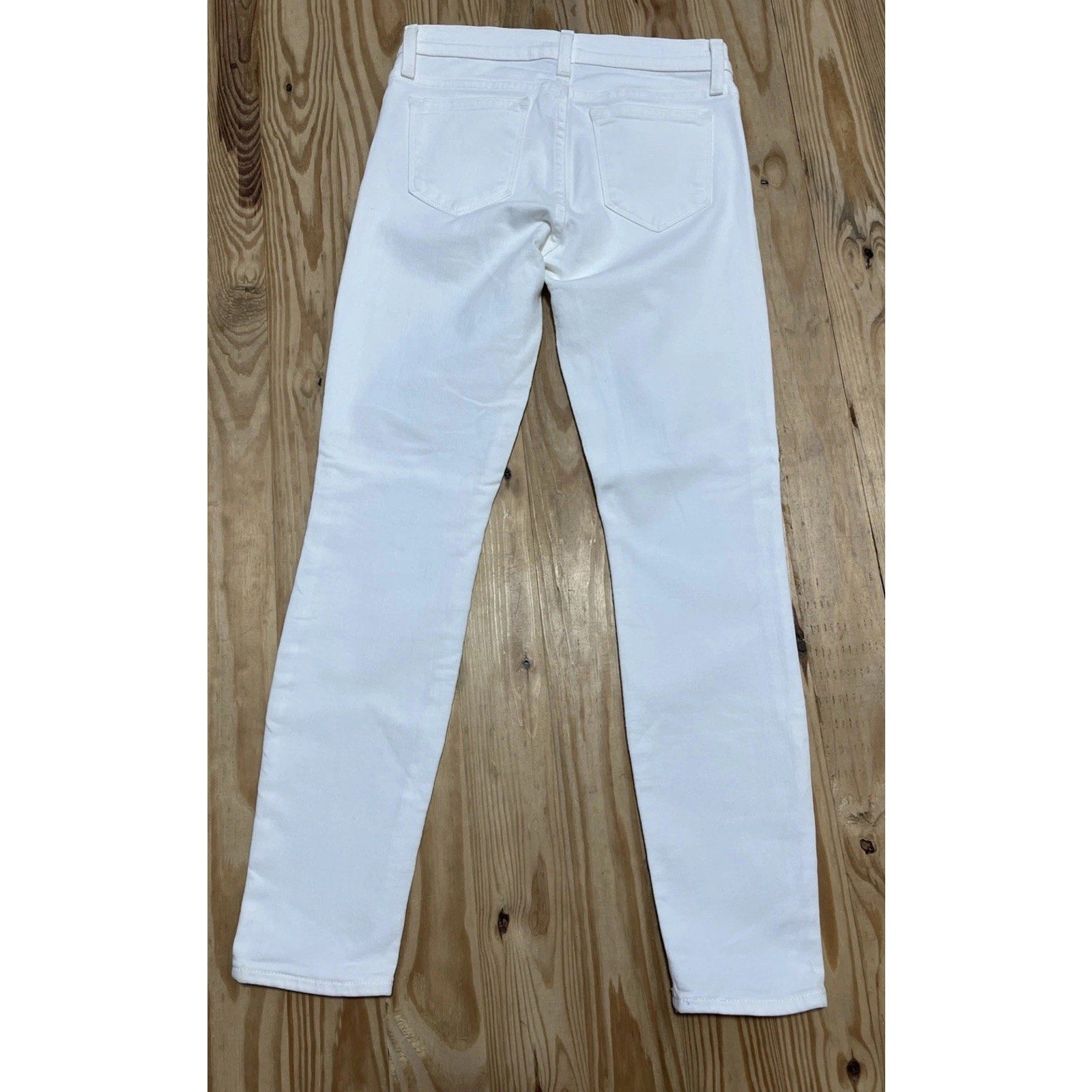 J Crew 9 inch Toothpick Jeans Womens Size 25x28 White Wash