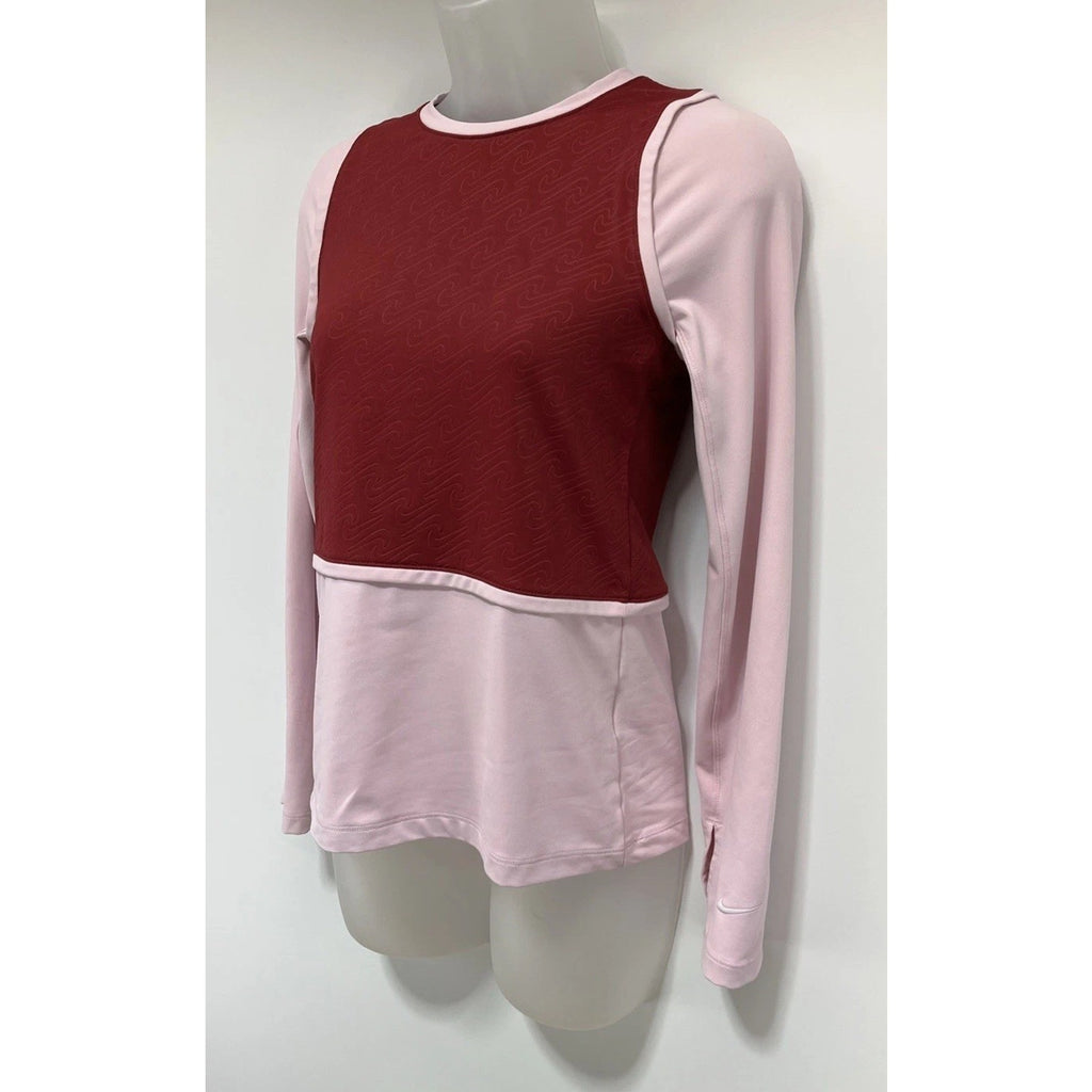 Nike Pro Girls Dri-Fit Training Top Long Sleeve Youth Size L Red Pink