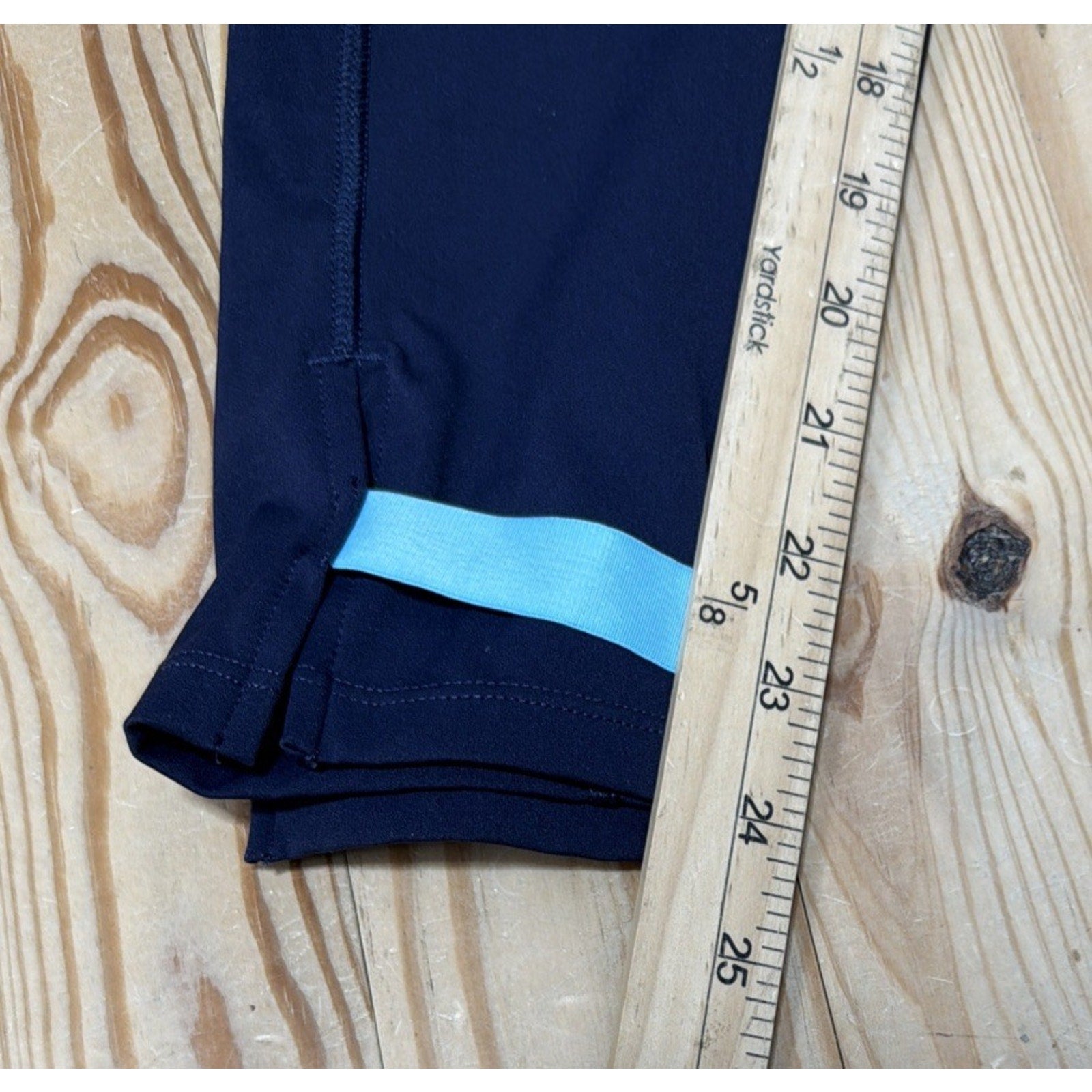 ZYIA Strap Deluxe Hi-Rise 7/8 Navy Leggings Size 2