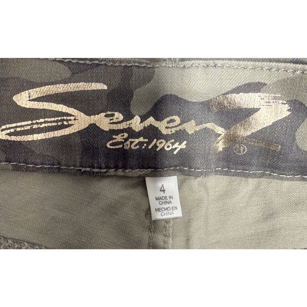 Seven7 High Rise Skinny "Tummyless" Camo Jeans Stretch Denim Skater Women's 4