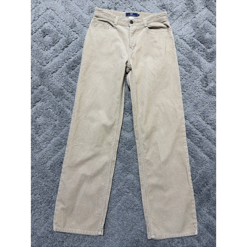 Vineyard Vines Shep & Ian khaki Corduroy Stretch Casual Pants Woman’s 16 28x28.5