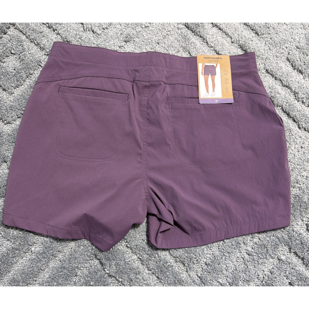 Eddie Bauer Shorts Women’s 16 Hiker Nylon Spandex Performance Stretch Purple New