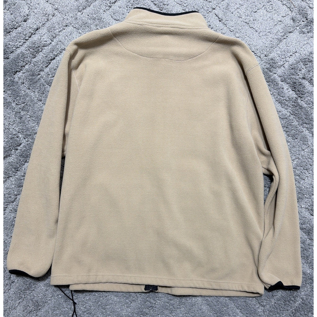 Ducks Unlimited Jacket Men XXL Beige Fleece Windbreaker Hiking Outdoor Full Zip