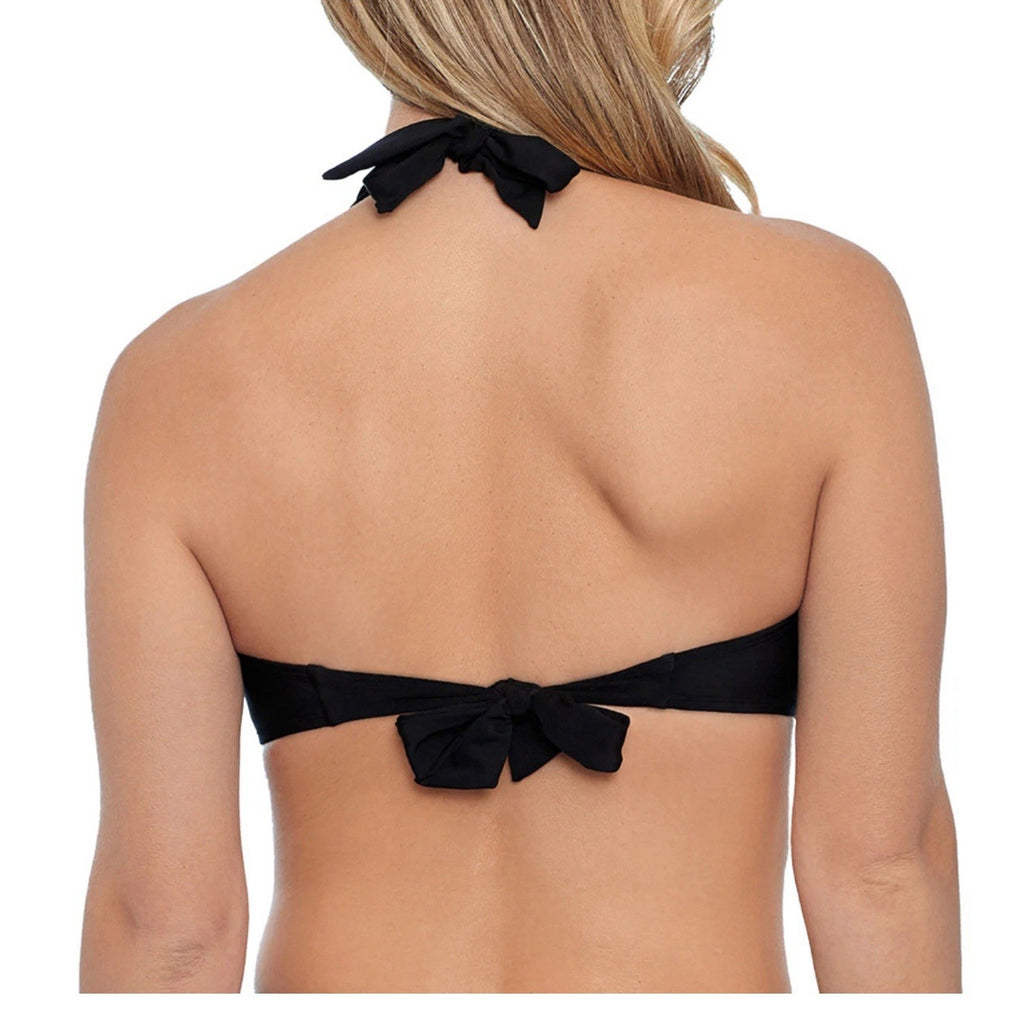 Sonnet Shores Bra Bikini Swimsuit Top Hawaiian Black Straps Women’s Size 6 NWT