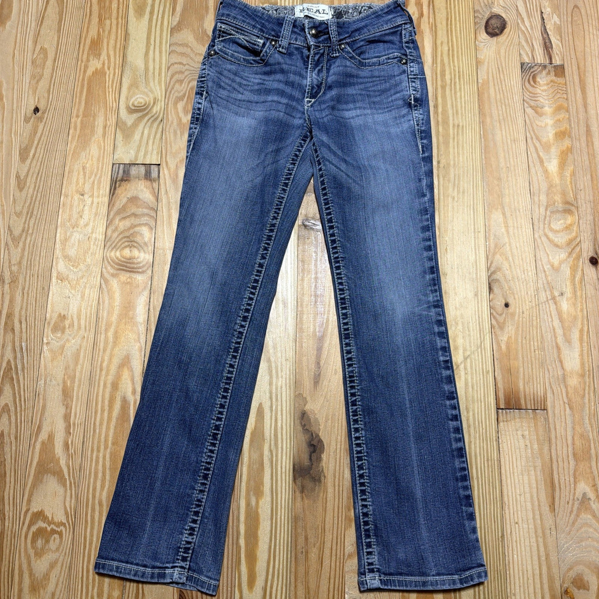 Ariat Jeans Womens 27 Short Real Denim Riding Jeans Mid Rise Straight