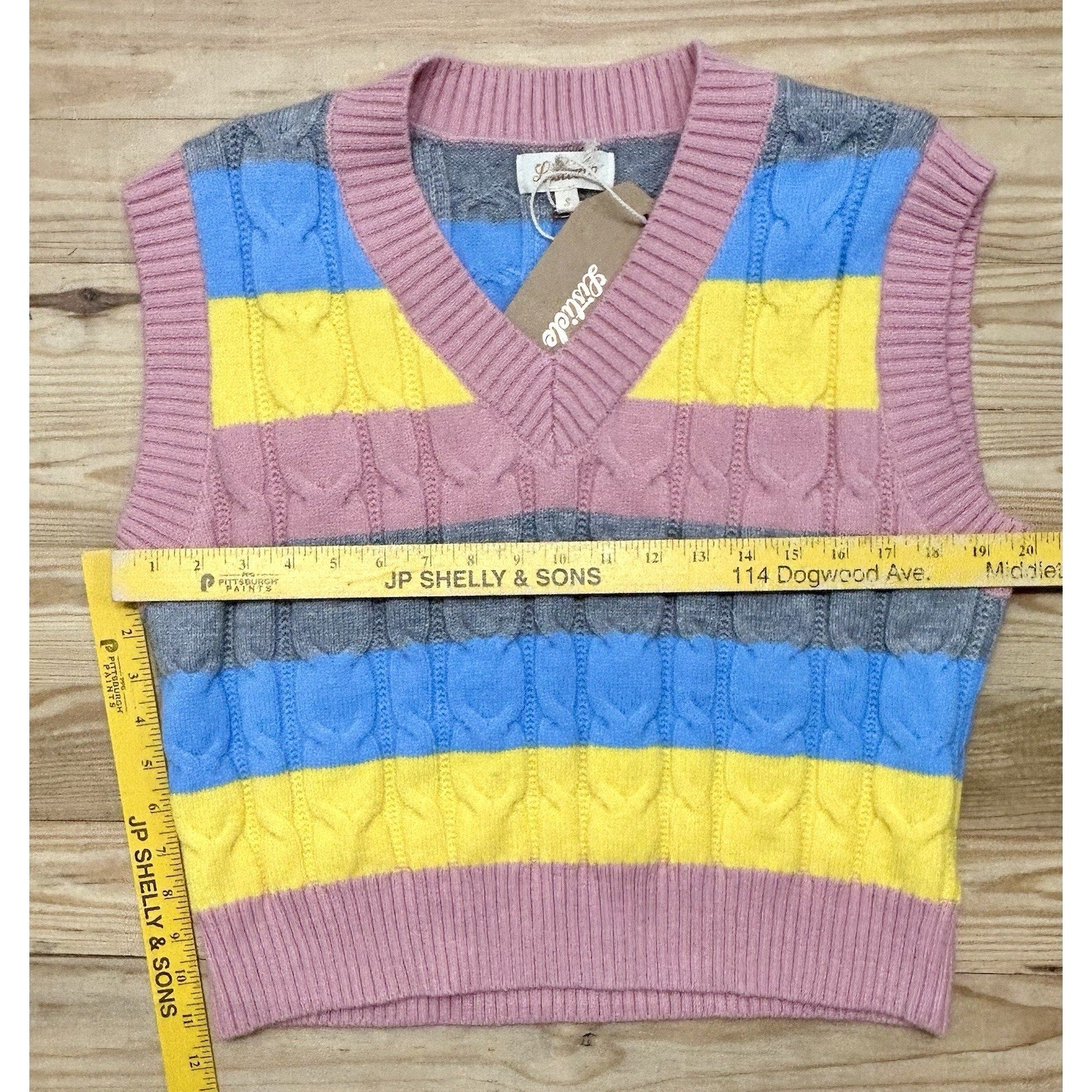 LISTICLE Knit Carnival Lights Stripe Cardigan Sweater Size Small New With Tags