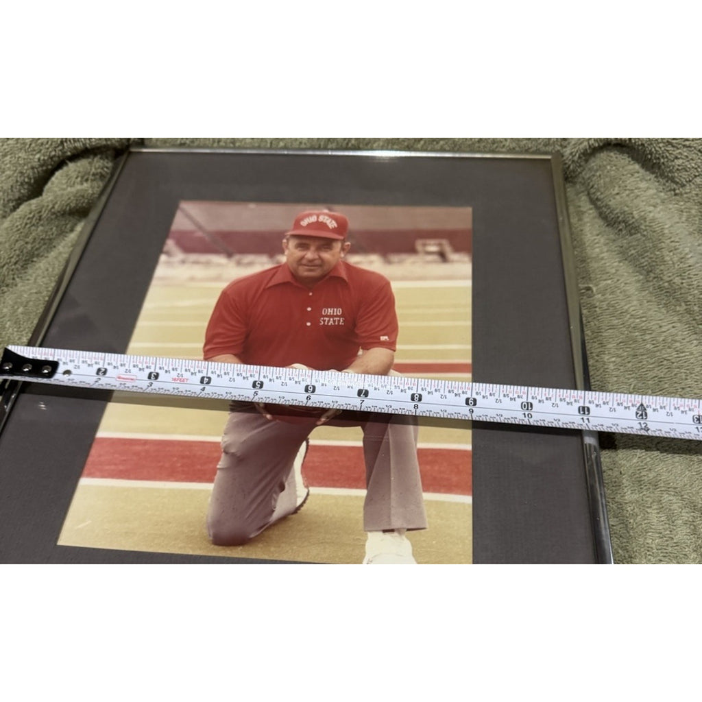 Earle Bruce Signed Handwritten Note Ohio State Buckeyes Framed Photo 1979 OSU