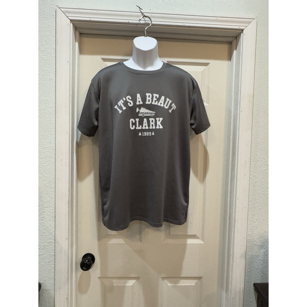It's a Beaut Clark Griswold Family Christmas Men's Tee Shirt Gray Size Large