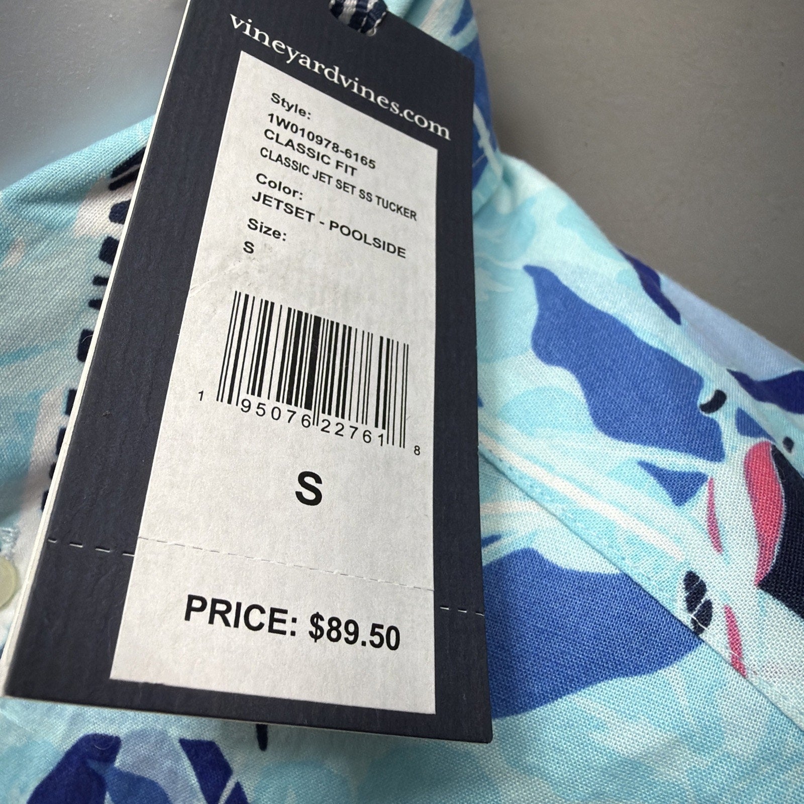 Vineyard Vines Jet Set Airplane Print Button Down Shirt Men’s Small Blue NWT