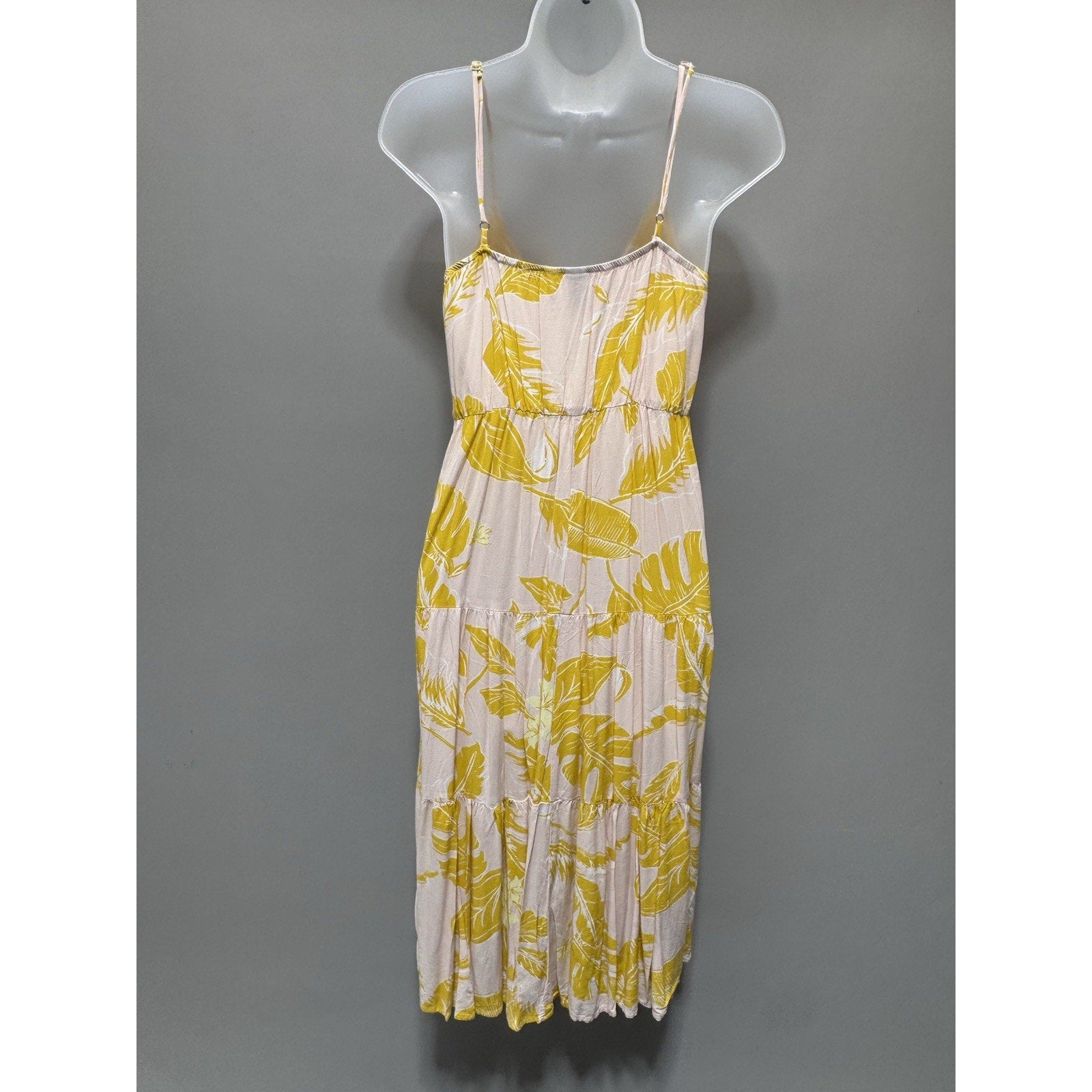 Wild Fable Sundress MIDI Beach Slip Dress Yellow Floral Women's Sz Small