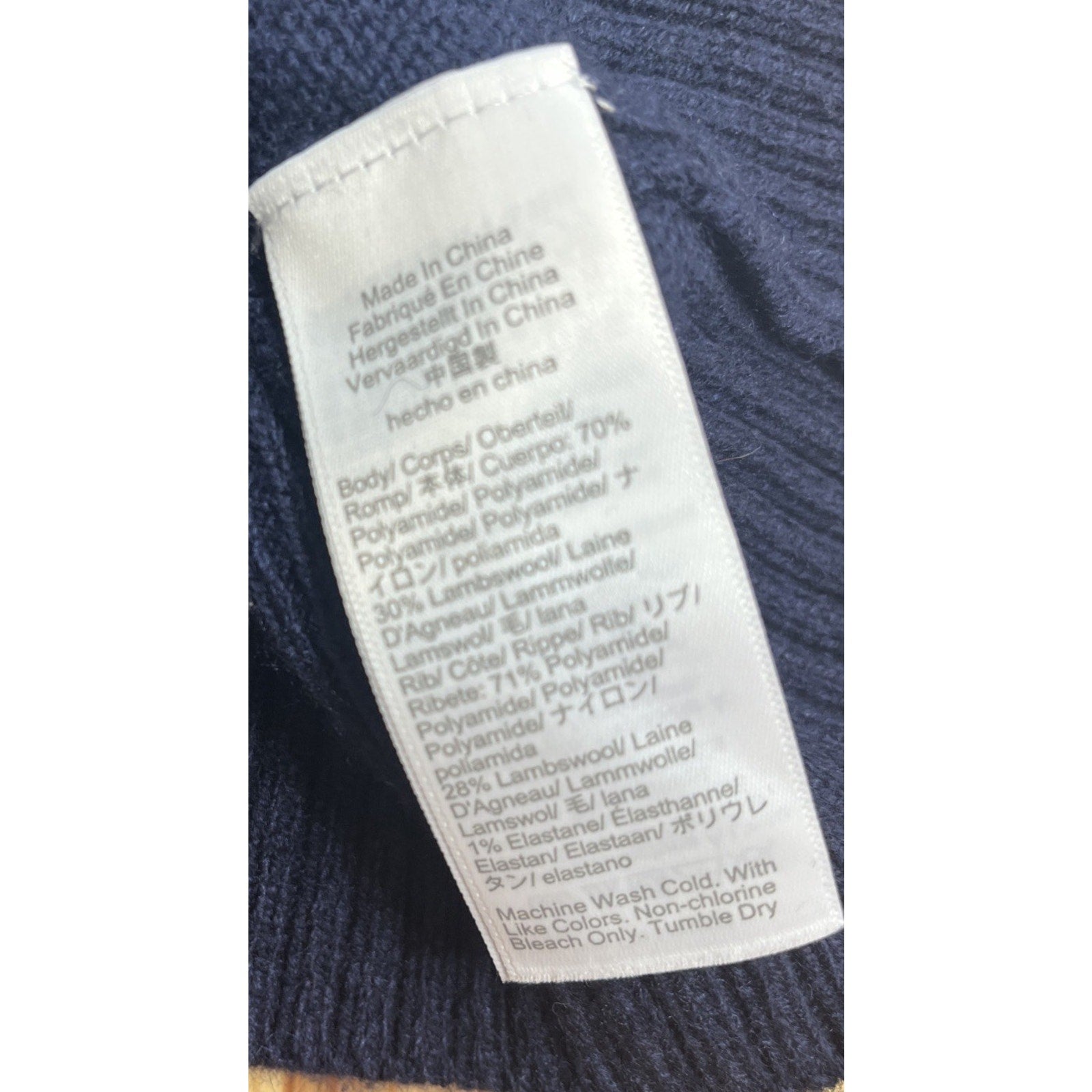 J.CREW Long Sleeve HENLEY SWEATER SIZE M LAMBSWOOL Blend BLUE SOLID