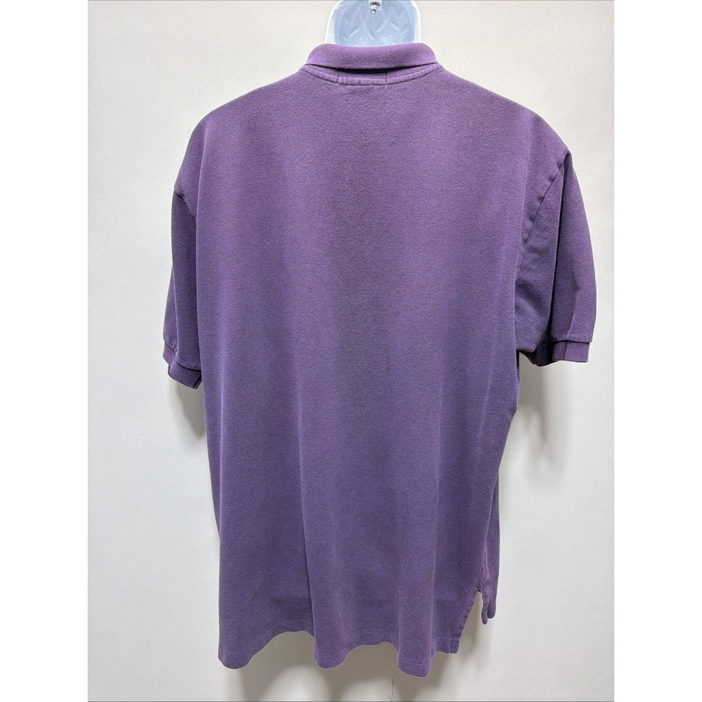 Polo Ralph Lauren Mens Shirt XXL Purple Embroidered horse logo Preppy Casual