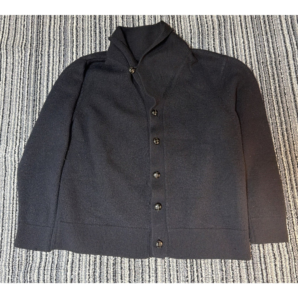 Austin Reed London 100% Merino wool Cardigan Sweater Womens Large Black