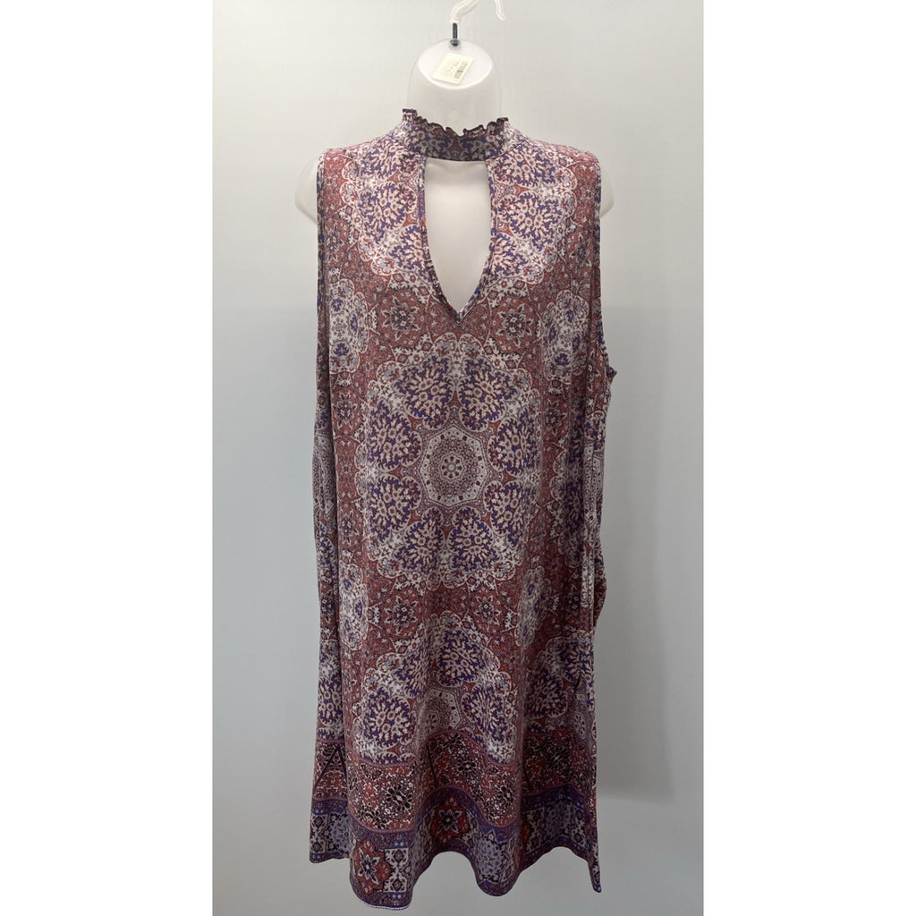 Speechless Women's Multi Color Geometric Short Dress Size 2X