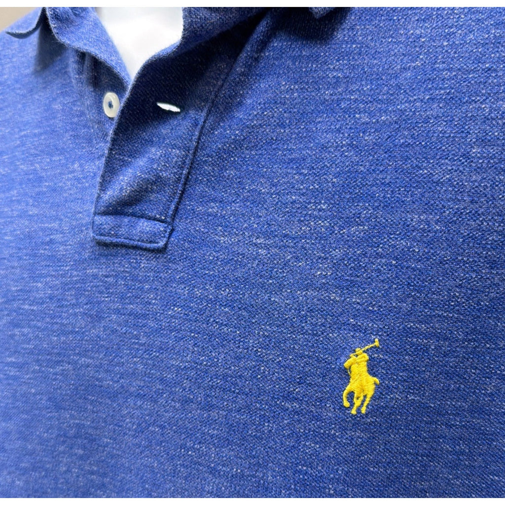 Polo Ralph Lauren Custom Fit Men’s Heather Blue Polo Shirt Size Large