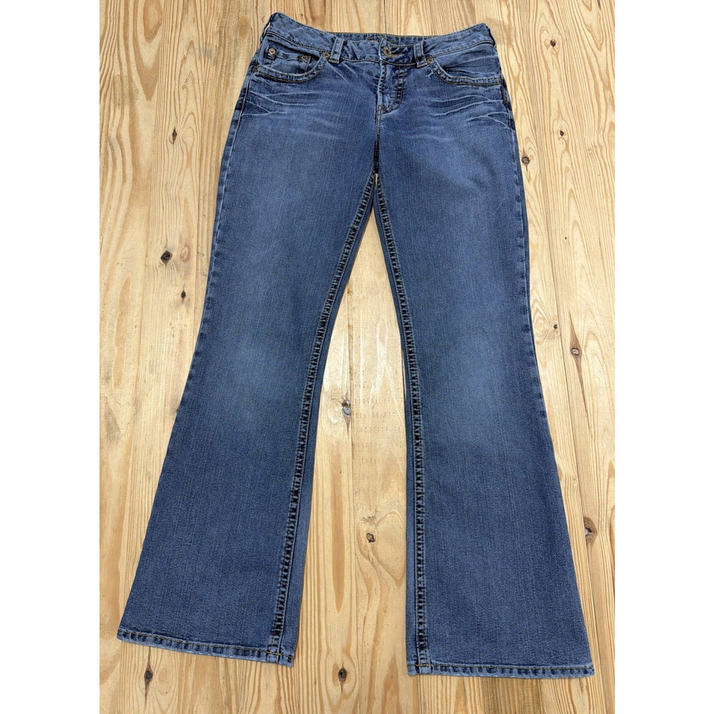 Silver Suki Bootcut Jeans Women's 30 Blue Stretch Denim Mid Rise