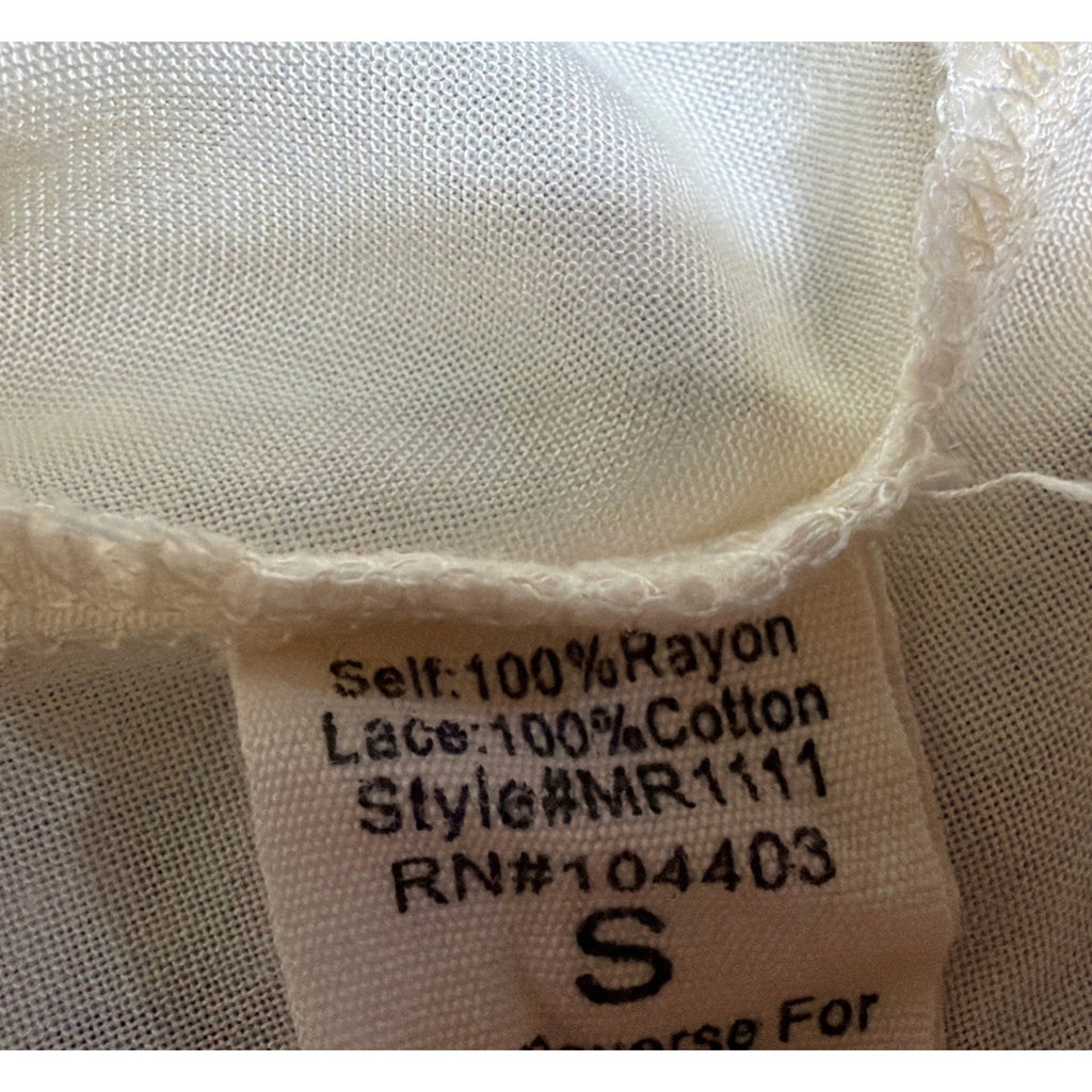 Sweet Journey Boutique Crotchet Lace Boho Tank Top Cream Size Small