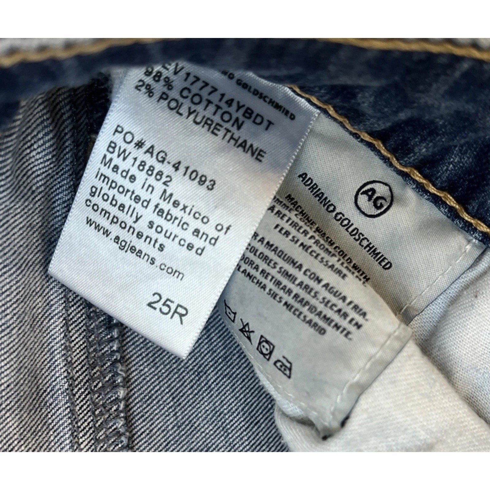 AG Adriano Goldschmied Women’s Blue Farrah High Rise Skinny Ankle Jeans Size 25R