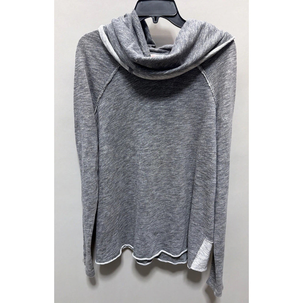 Free People FP Beach Long Sleeve Funnel Neck Sweatshirt Women’s Two Body Gray
