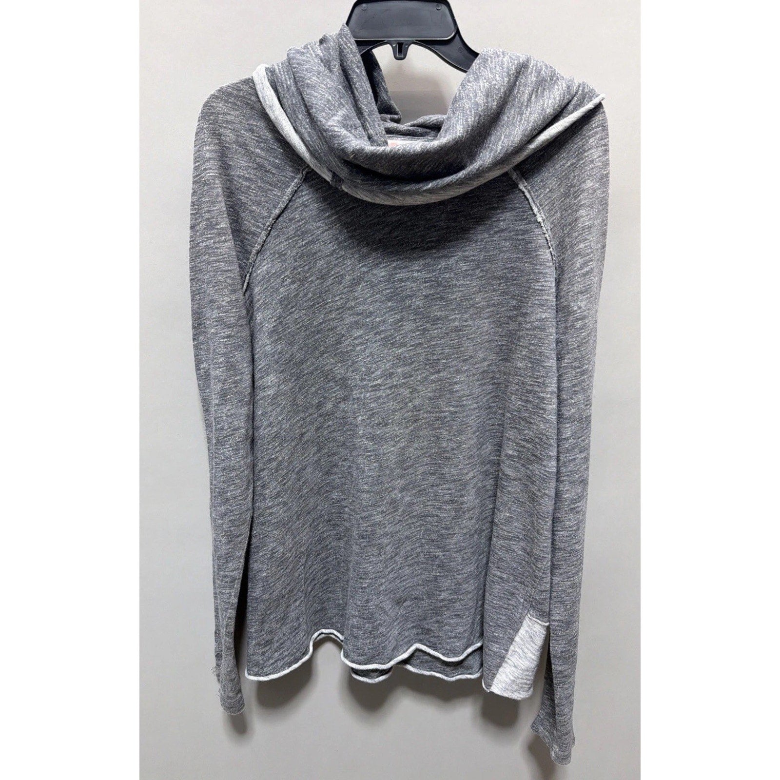 Free People FP Beach Long Sleeve Funnel Neck Sweatshirt Women’s Two Body Gray