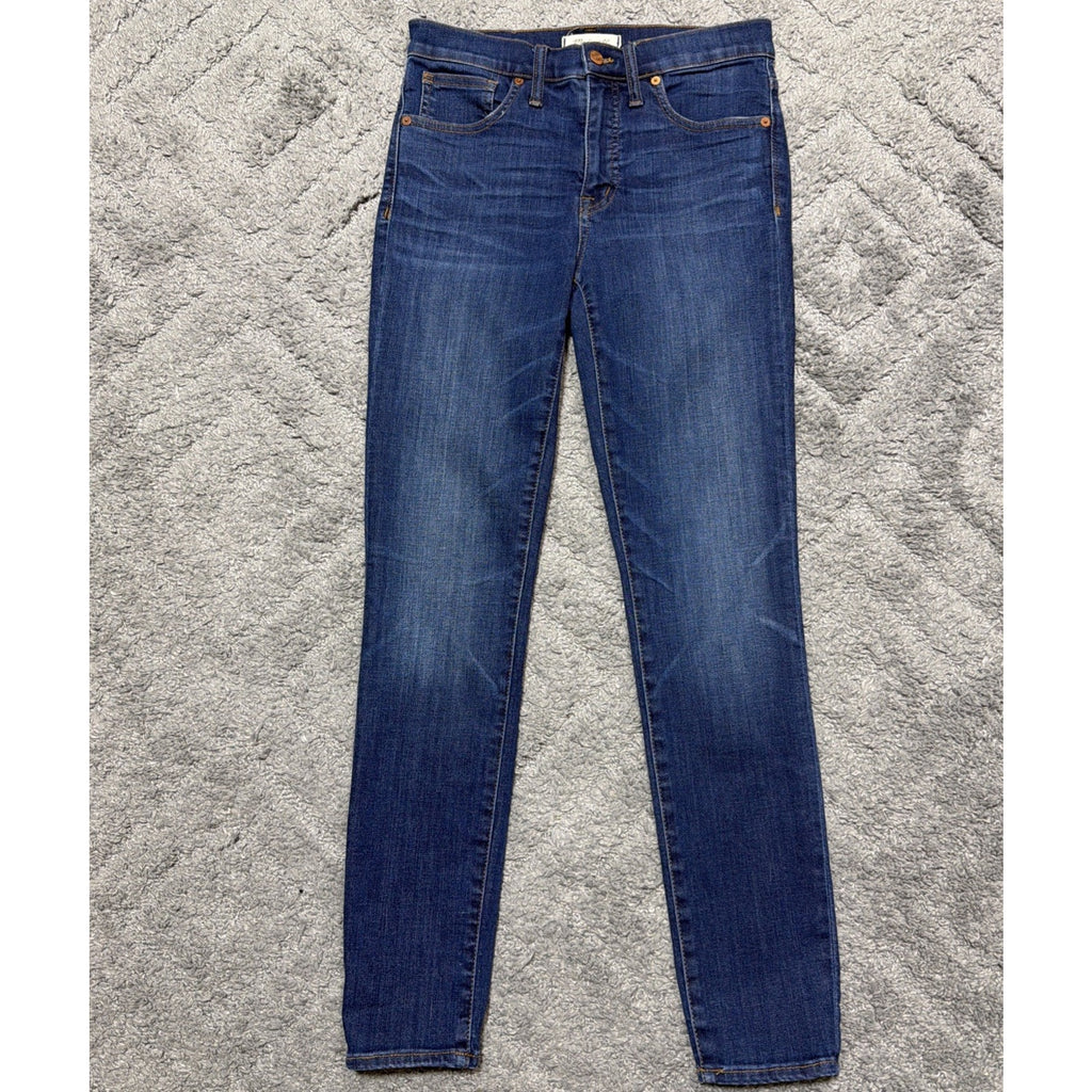 Madewell Jeans Womens 27 Blue Denim 9" High Rise Skinny Fit Casual